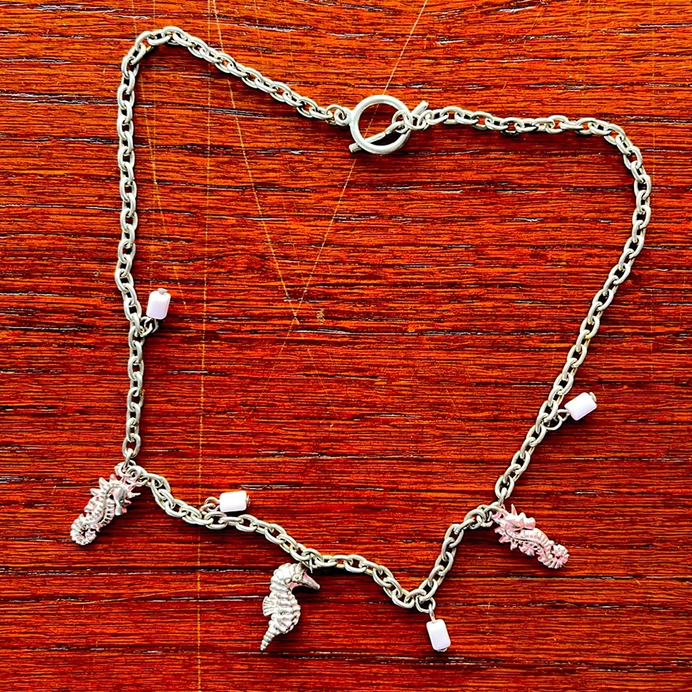 Pink Seahorse Necklace